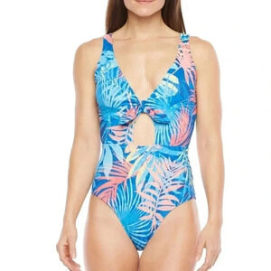 Peyton & Parker NWT Women’s Leaf One Piece Swimsuit Size Large